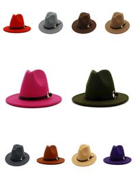 Men039s Fedora Hat For Gentleman Women Hats Wide Brim Jazz Church Cap Band Wide Flat Brim Jazz Hats Party Hats T2C52706631815