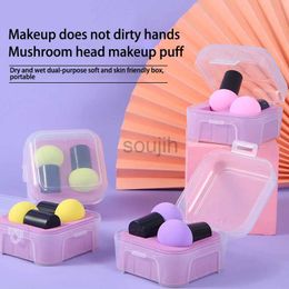 Makeup Tools 2 pieces/set Mushroom Head Makeup Puff Air Cushion Beauty Handle Cosmetic Egg Dry Wet Dual Use Ultra Soft Makeup Sponge d240510