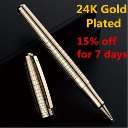 Darb luksusowy pióro rolki 24k złota metalowe pióro wysokiej jakości biuro biznesowe prezent do pisania 240509