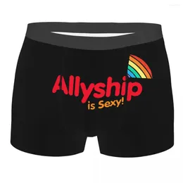 Underpants Men Rainbow Proud Pride Allyship Underwear Sexy Boxer Briefs Shorts Panties Male Soft S-XXL