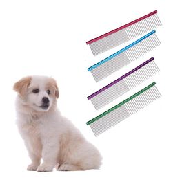 Pet Dog Puppy Cat Anti static Combs Brushes Row Pet Kitten LongHaired Dog Comb Brush Grooming Tool Accessories290P7160146