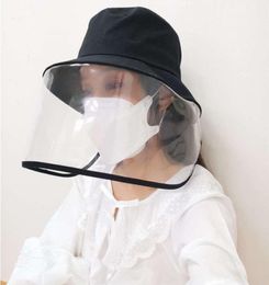 Designer Bucket Hat Fisherman Hats Protective Cap Antisaliva Face Mouth Mask Cover Cap Bucket Hat for Woman Man Sun Protection5975844