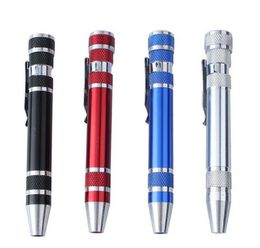 Multifunction 8 in 1 Precision Screwdriver With Magnetic Mini Portable Portable Aluminum Tool Pen Repair Tools For Mobile Phone V3876356