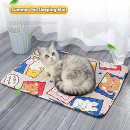 Pet Blanket Dog Bed Soft Mat Cat Sleeping Mats Summer Cooling Mat for Small Medium Dogs Breathable Cushion Machine Washable 240510