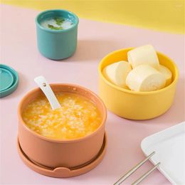 Dinnerware Storage Box Convenient Outer Band Simple And Beautiful Orange Lunch Watertight Blue Brown Bento Water Cup