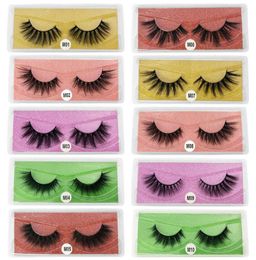 3D False Eyelashes 30 40 50 70 100pair 3D Mink Lashes Natural Mink Eyelashes Colorful Card Makeup False In Bulk 10 Pair282R3477358