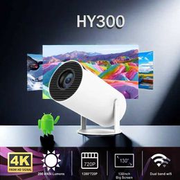 Projectors Emiuzek HY300 Android Wifi Smart Portable Projector 1280 720P Full HD Office Home Theater Video Mini Projector J240509