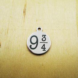 Pendant Necklaces 20pcs/lot--9.75 Stainless Steel Charms - Laser Engraved Customised DIY Pendants