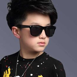 Sunglasses 2023 Fashion brand childrens sunglasses ld black UV resistant baby girls and boys H240510