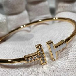 Unique charm bracelet designed for lovers gold double Bracelet 18K Rose Gold with common tifanley