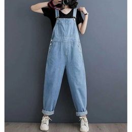 Womens Jumpsuits Rompers Solid Jumpsuits for Women Pocket Design Straight Pants Vintage One Piece Outfit Women Clothing Safari Style Loose Casual Rompers Y241VCV