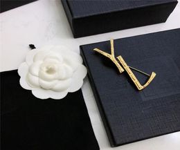 High Quality Luxury Designer Brooch Jewellery Classic Pin For Suit Dress Letter Jewellry Gold Broochs Pins Clothes Ornament Party2505338