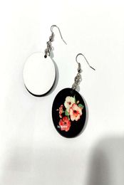 25 inch Circle image printable blank heat prs transfer MDF earring round Sublimation Earrings8865605