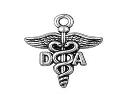 Whole Antique Silver Color Alloy DA Medical Charms Profession Caduceus Charm 50pcs 1822mm AAC15387138137