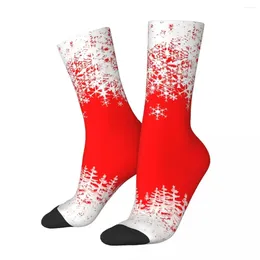 Men's Socks Christmas Holiday Santa Snowflakes Men Women Outdoor Novelty Spring Summer Autumn Winter Stockings Gift