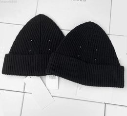 Margiela style autumn winter majilar four corner mark sewing knit cold hat men and women2119327