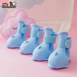 Dog Apparel SUPREPET Pet Rain Boots Waterproof Summer Shoes For Small Dogs Silicone Anti Dirty Booties Non Slip Pets Sandals Set Of 4