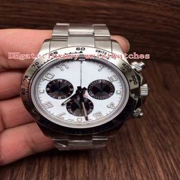 Fashion High quality Wristwatches Cosmograph panda 116519 40mm Stainless Steel Digital No chronograph Automatic mechanical Men Watch Wa 301d