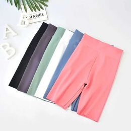 Shorts Teen shorts 3-12 year old girl knee length childrens five pairs of pants 2024 summer candy color TrousersL2405