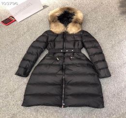 Long matte womens down jacket with fur collar Designers women S Clothing Europe and American style coat Size 147420617