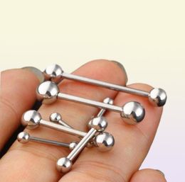 Tongue Barbell Ring Stainless Steel Lot Mix Sizes Body Piercing Jewelry Ring Fashion49925737500152