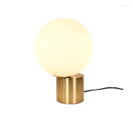Table Lamps 15cm Frosted Glass Ball Shade Lamp
