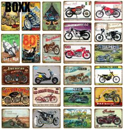 American Italy England Classics Motorcycles Metal Tin Signs Vintage Wall Poster For Pub Bar Garage Club Home Decor Sticker2601550