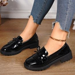 Casual Shoes Summer Women's Fashion Round Toe Bow Designer Simple Solid Colour Daily Versatile Flat Bottom Comfortable Women