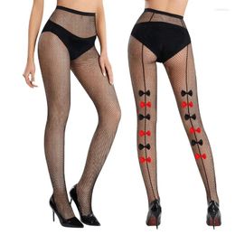 Women Socks Different Style Bowknot With Back Seam Fishnet Tights Fashion Sexy Lingerie Lady Retro Line Bodystockings Pantyhose