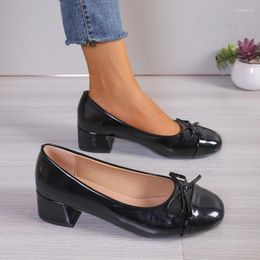 Dress Shoes High Heels Mary Janes Women Sandals Bow Chunky Loafers Casual 2024 Summer Fashion Pumps Mujer Zapatillas