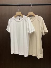 Women's T Shirts Short-Sleeved Bead Chain Collar Casual Temperament Fashion Spring 2024