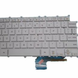 Laptop Keyboard For LG 14Z90N-V.AR50B 14Z90N-V.AR53Y 14Z90N-V.AR55B 14Z90N-V.AR55A3 AR58B4 English US White With Backlit