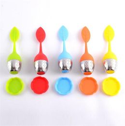 304 stainless steel creative leaves silicone Tea Infusers leaking strainer glass ceramic teapot Philtre teas maker8033810