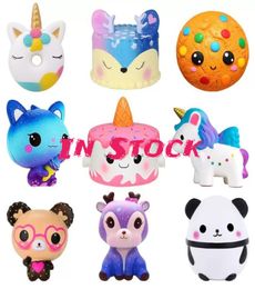 2022 Jumbo Squishy Kawaii Horse Cake Deer Animal Panda Squishes Slow Rising Stress Relief Squeeze toys for kids9548933