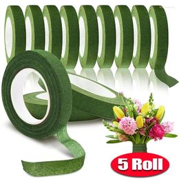 Decorative Flowers 20m Floriculture Tape Self-adhesive Bouquet Floral Stem Paper Stamen Wrapping Florist DIY Flower Wedding Supplie