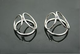 stainless steel penis ring metal cock ring 3 rings ball rings testicles ring sex toy sex products6257353