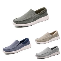 Free Shipping Men Women Running Shoes Anti-Resistant Breathable Mesh Slip-On Soft Solid Grey Green Cream Blue Mens Trainers Sport Sneakers GAI