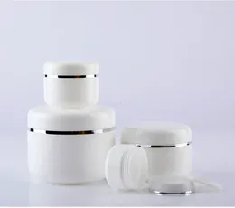 Storage Bottles 20g/30g/50g/100g/150g/250g Empty White PP Face Cream Jar Skin Care With Plastic Lids Insert Cosmetic Container