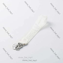 Lanyards Off Withe Key Keychains Chain Luxury Rings Clear Rubber Jelly Letter Print Keys Ring Off Keychains Fashion Men Women Canvas Keychain d91c