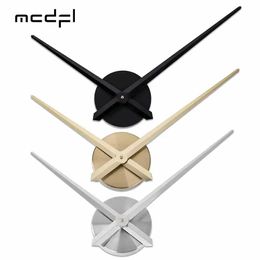Wall Clocks MCDFL large wall mounted clock suspension used for decorating living rooms with 3D silent machinery needle DIY quartz movement watch Q240509