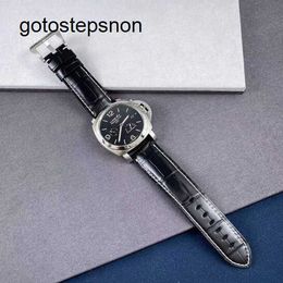 Chronograph Wristwatch Panerai LUMINOR 1950 Series 44mm Diameter Date Display Automatic Mechanical Male Watch Steel Dual Time Zone Power Reserve Display PAM00321