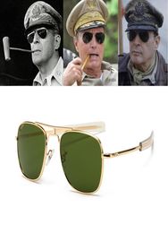 Vintage fashion Aviation AO Sunglasses Men luxury Brand Designer Sun Glasses For Male American Army Military Optical Glass Lens2972739