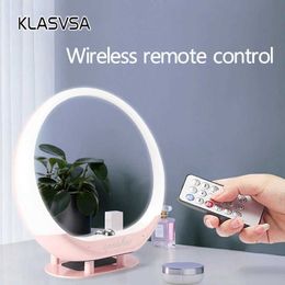 Compact Mirrors Darsonval Bluetooth Light Mirror USB Charging Makeupmirror Desktop Enlargement Makeup Led Vanity Q240509