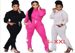 Tracksuit Women Two Piece Set Top and Track Pants Leggings Sexy Bodycon 2 Piece Sweatsuit Women5471843