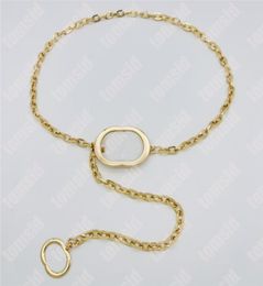 Chain Belt Designer Chains Womens Waistband Fashion Designer Golden Belts Brand Letters Luxury Waist Metal Girdle Accessories Wais9626044
