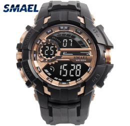 Digital Watch Men Sport Watches Waterproof SMAEL Relogio Montre Shock Black Gold Big Clock Men Automatic 1610 Men Wtach Military7044940