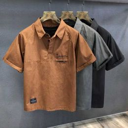 Men's T-Shirts Mens T Shirts 2024 Summer Fashion Cargo Short Sleeve Tops Summer Loose Casual Polos Homme High Quality Handsome Golf Wear Tee J240509