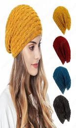 Women Men Winter Warm Beanie Hats Cable Knit Fleece Lining Ski Skull Cap Slouchy Thick Caps Outdoor Sport Wool Hat7957329