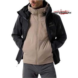 Waterproof Designer Jacket Outdoor Sportswear Sv Seventh Generation Hooded Zipper Hard Shell Charge Coat Mens Black Xs AH16