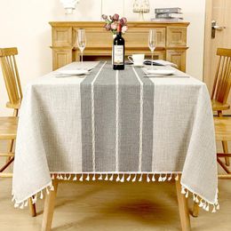 Table Cloth Linen Tablecloth Waterproof And Machine Washable Suitable For 6-foot Rectangular Dining